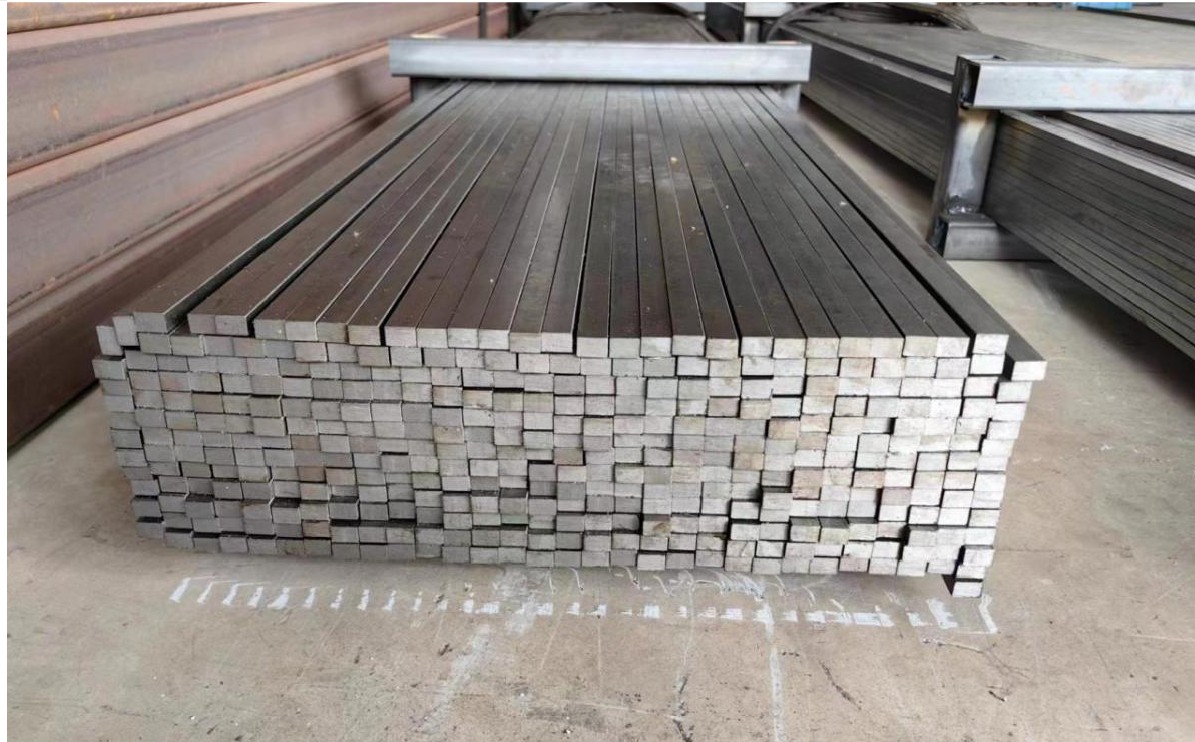 Steel plate parts packed for delivery to Japan